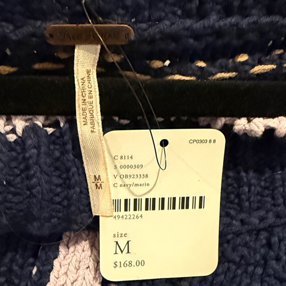 Free People Navy and Pink Patterned Sweater - Picture 5 of 5